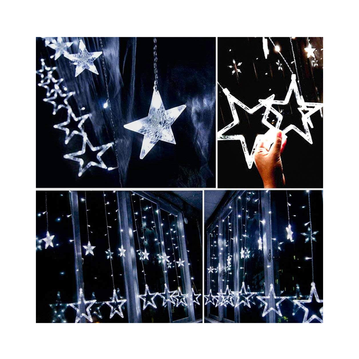 Cadena Luces LED estrellas blanco