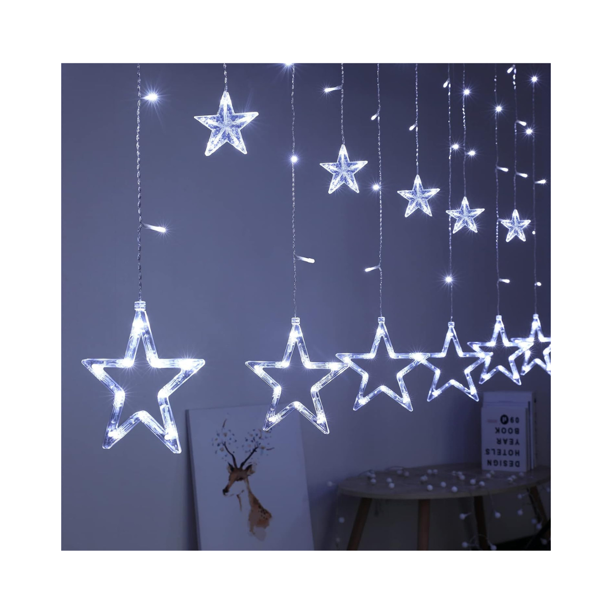 Cadena Luces LED estrellas blanco